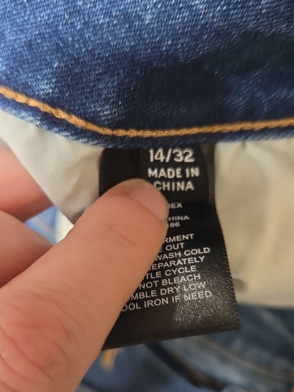 Frye Size 14 Blue Straight Leg Stretch Denim Jeans Medium Wash - Picture 6 of 10